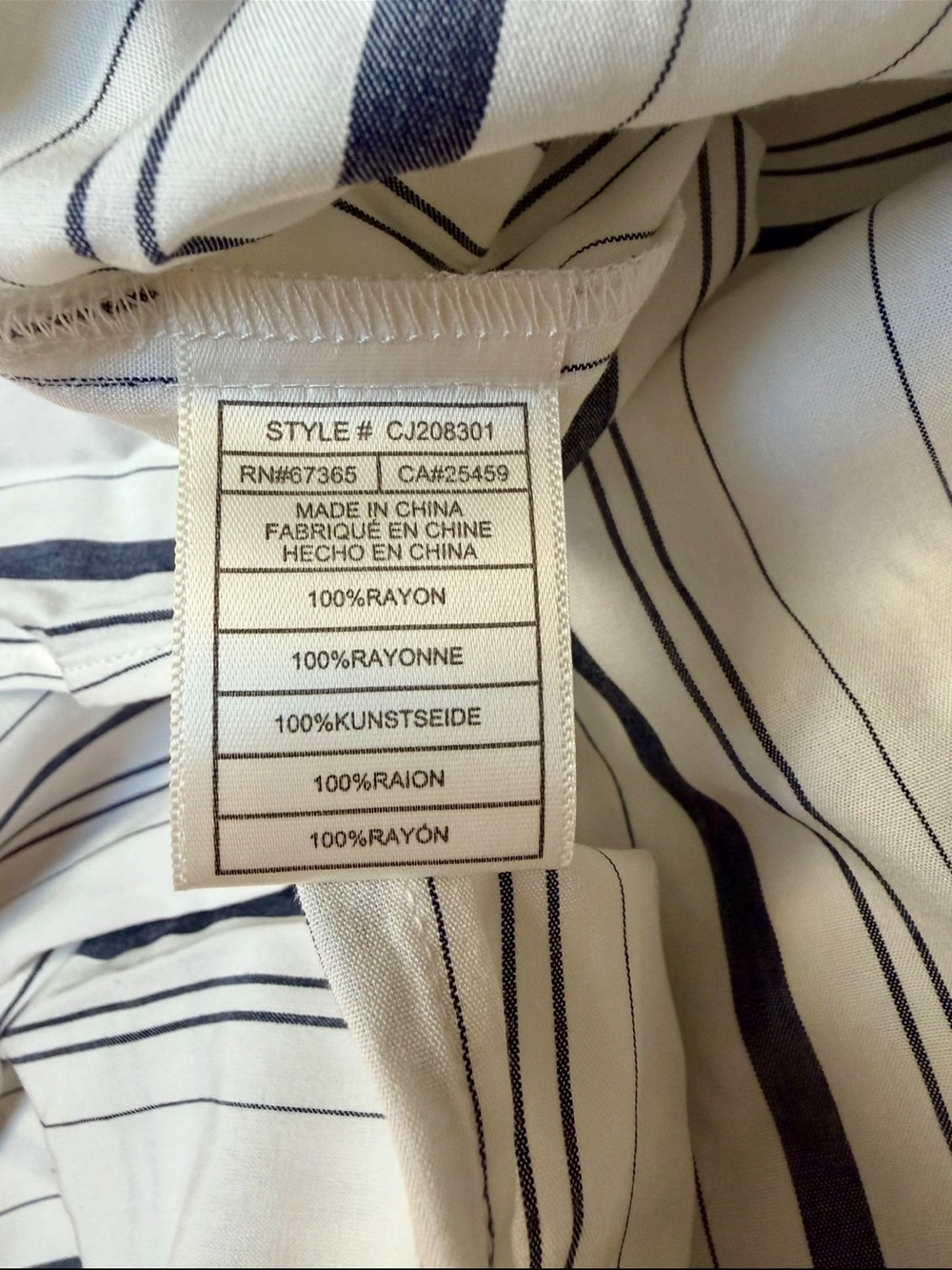 Cupcakes and Cashmere Ivory Stripe Tie Waist Midi Dress NWT M - Picture 15 of 16